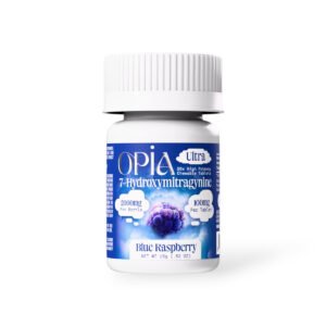 opia ultra 7 hydroxymitragynine blue raspberry chewable tablet 100mg