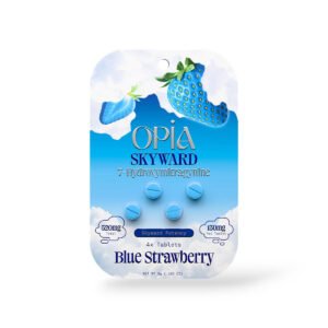 opia skyward 7 hydroxymitragynine blue strawberry chewable 130mg tablet