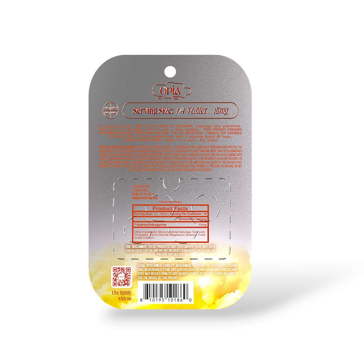 opia ultra 7 oh high potency starberry chewable 60mg tablet